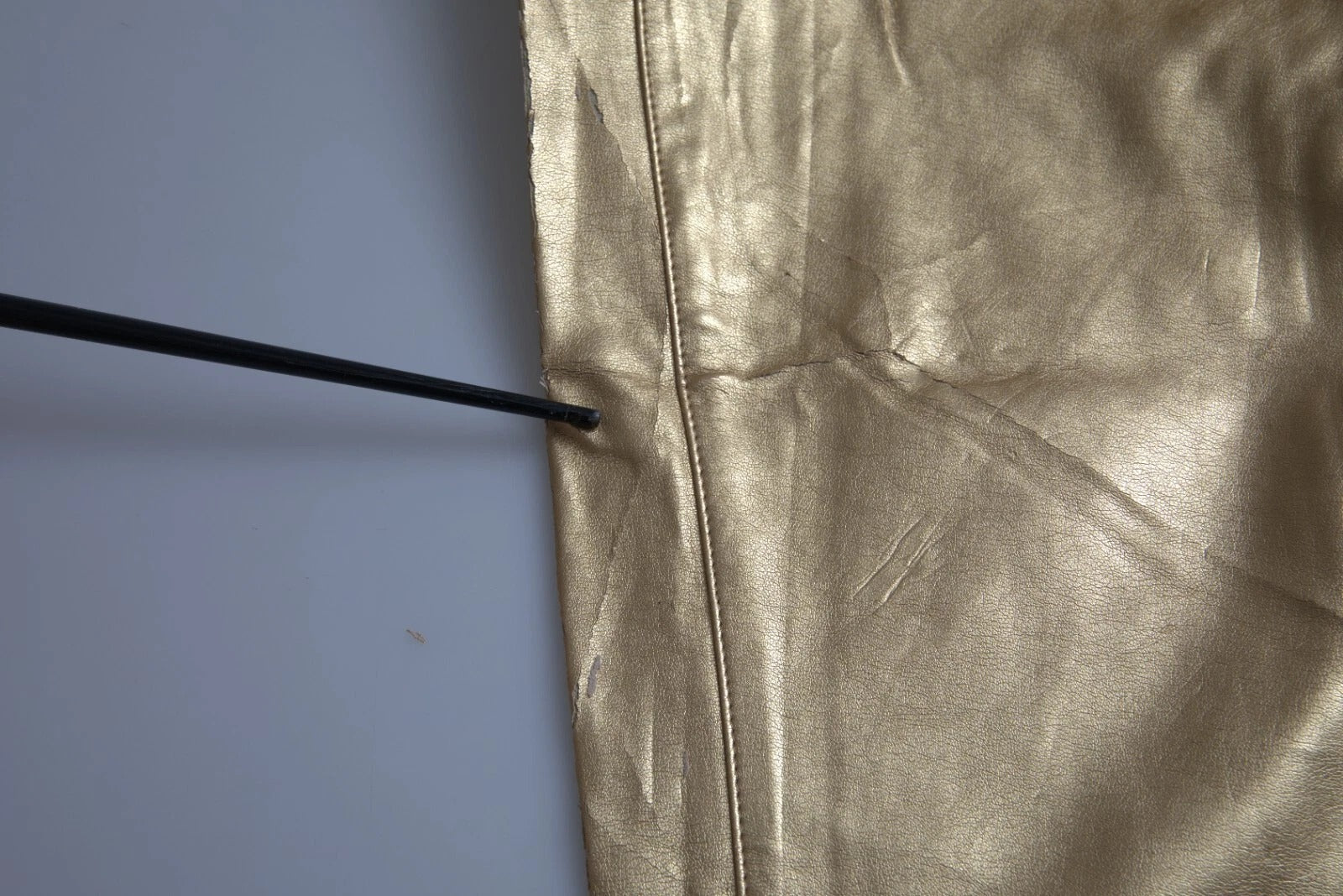 Dolce & Gabbana Gold High Waist Skinny Frauen Metallic-Hose
