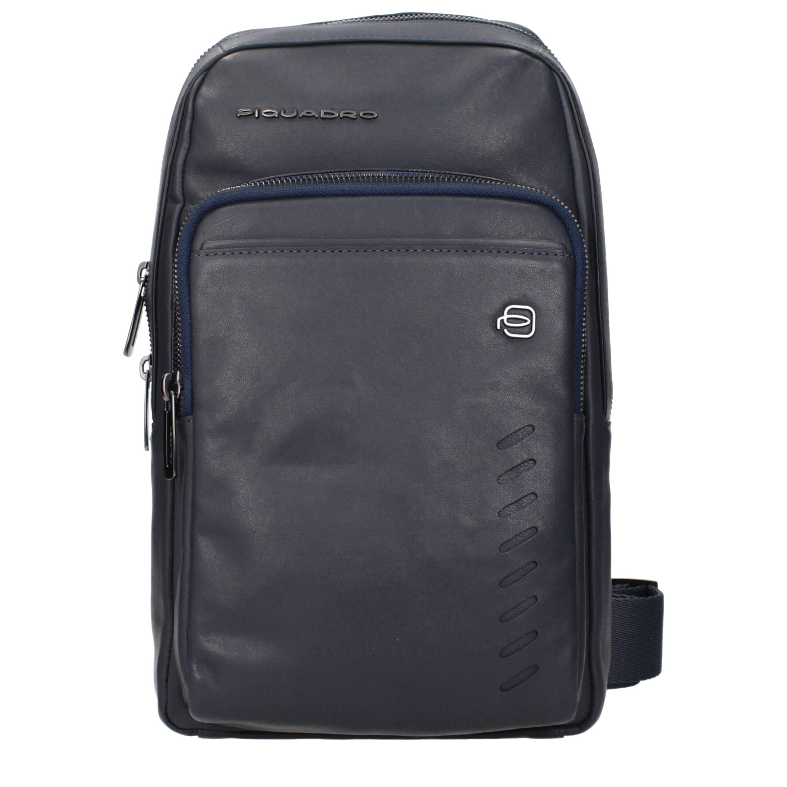 Piquadro Elegante Umhängetasche aus Blauem Leder