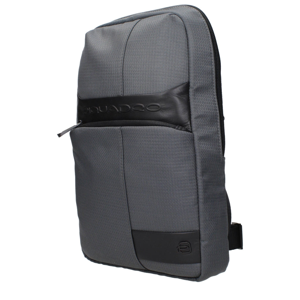 Piquadro Elegante Crossbody-Tasche aus Grauem Stoff