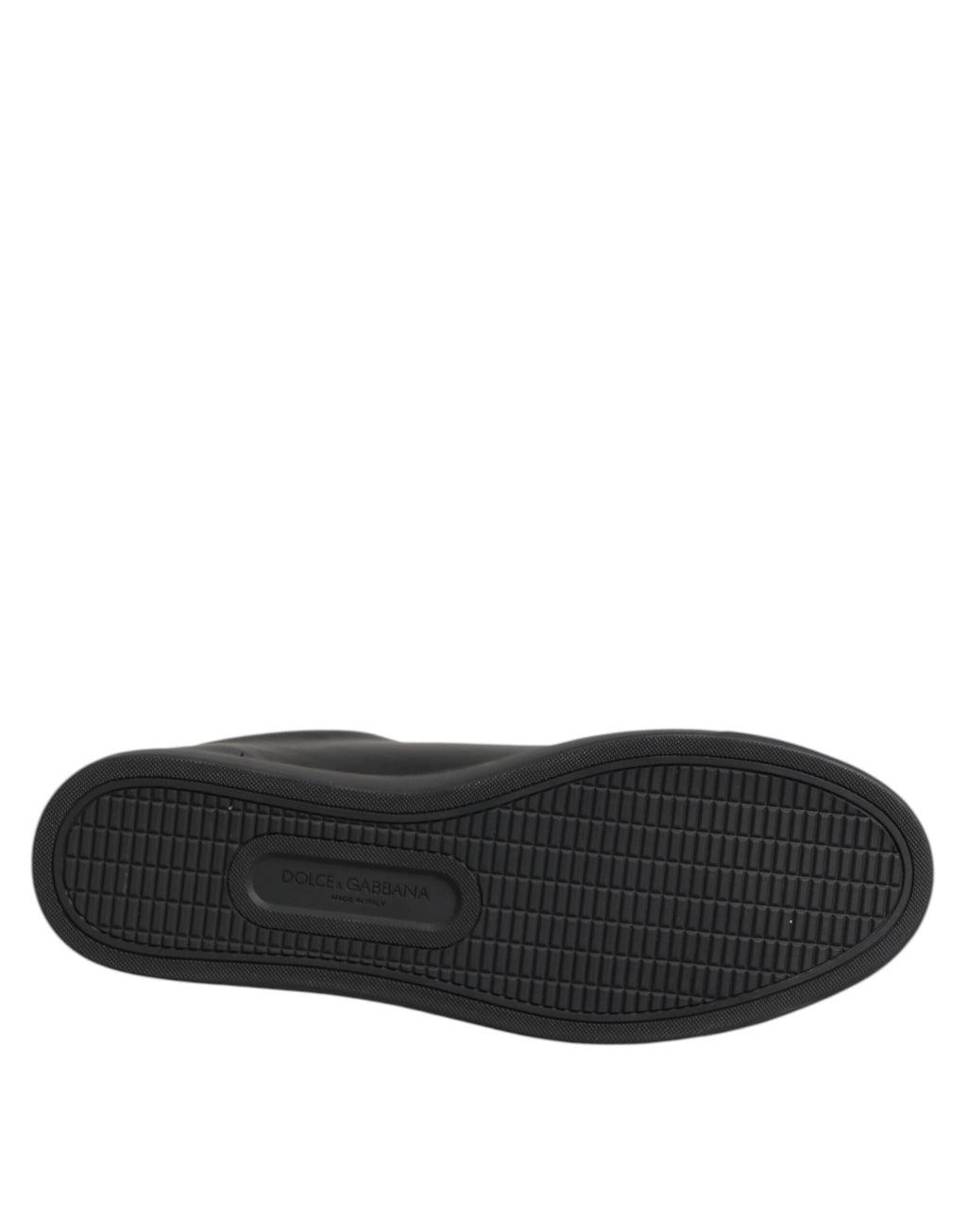 Dolce & Gabbana Schwarz Leder Crystal Heart Low Top Sneakers Schuhe