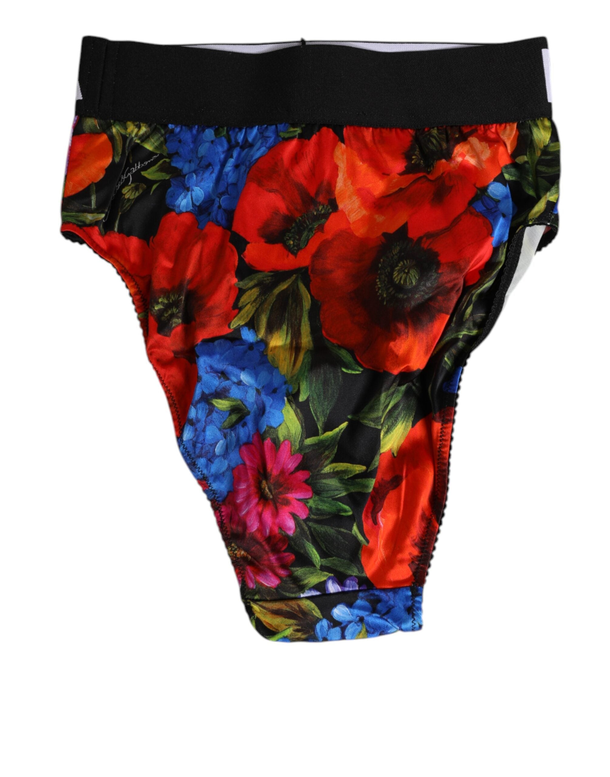Dolce & Gabbana Multicolor Floral Print Hohe Taille Panty Unterwäsche