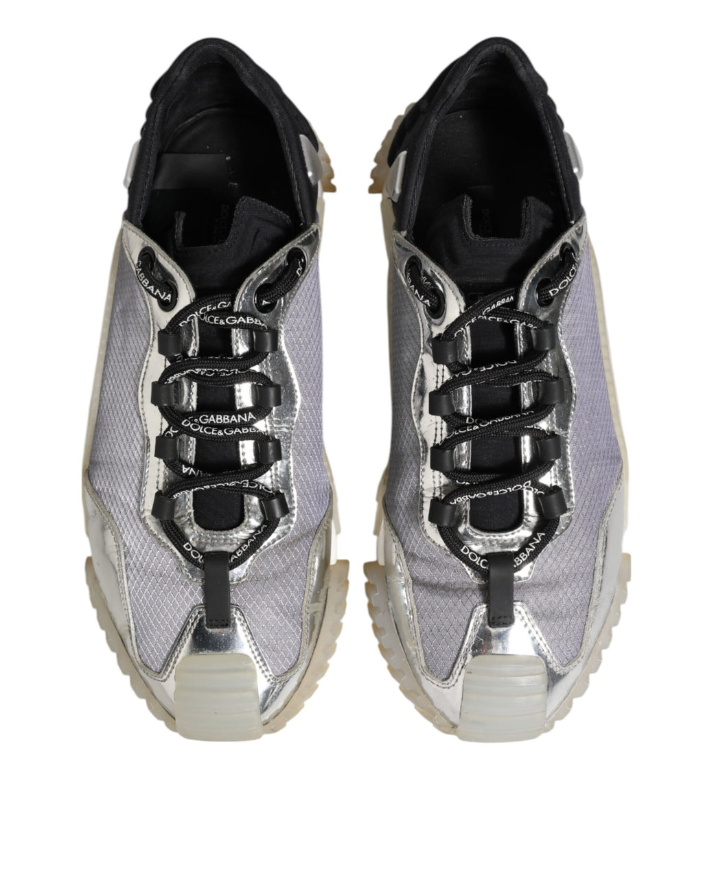 Dolce & Gabbana Multicolor Silber Logo Low Top NS1 Turnschuhe Schuhe