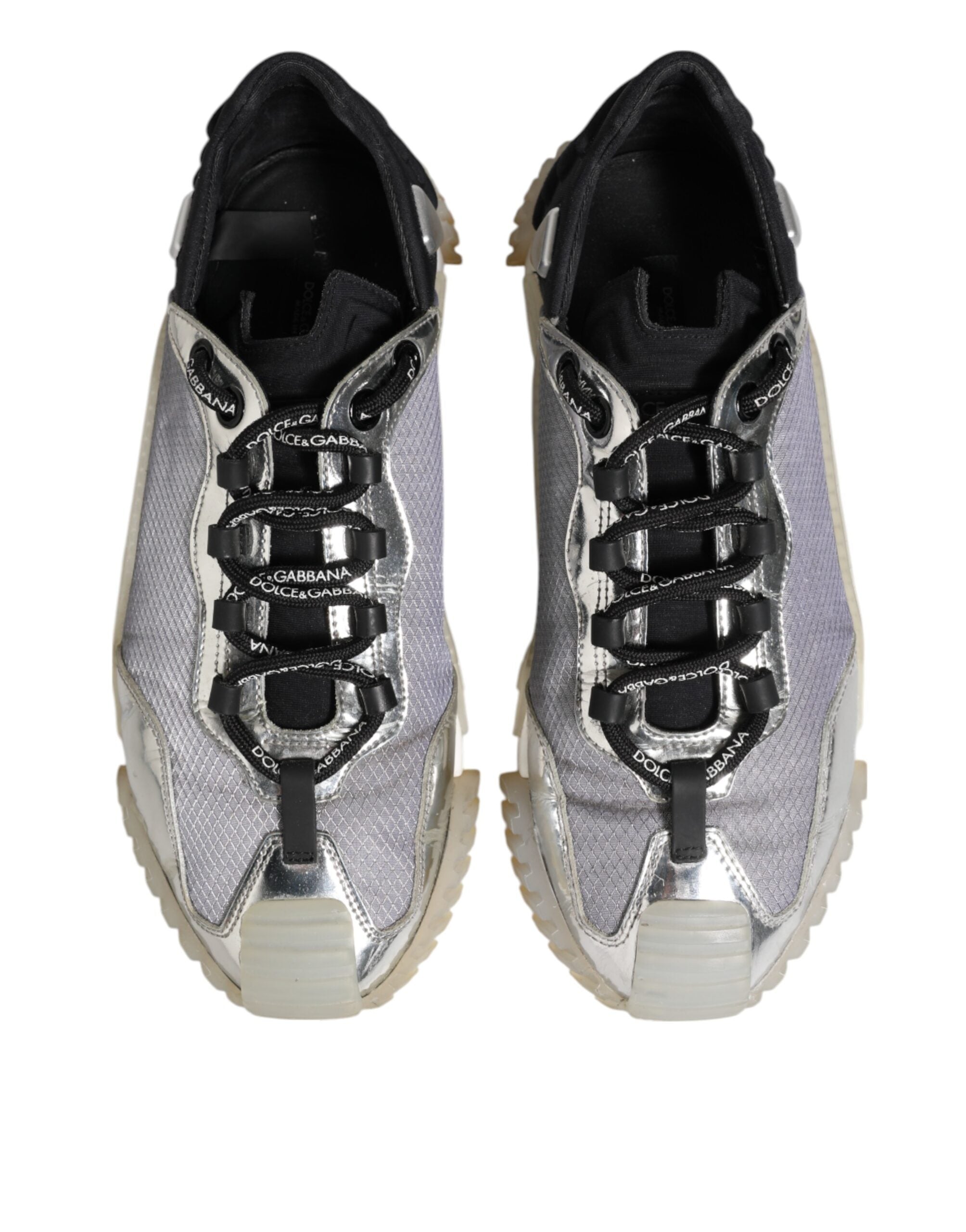Dolce & Gabbana Multicolor Silber Logo Low Top NS1 Turnschuhe Schuhe