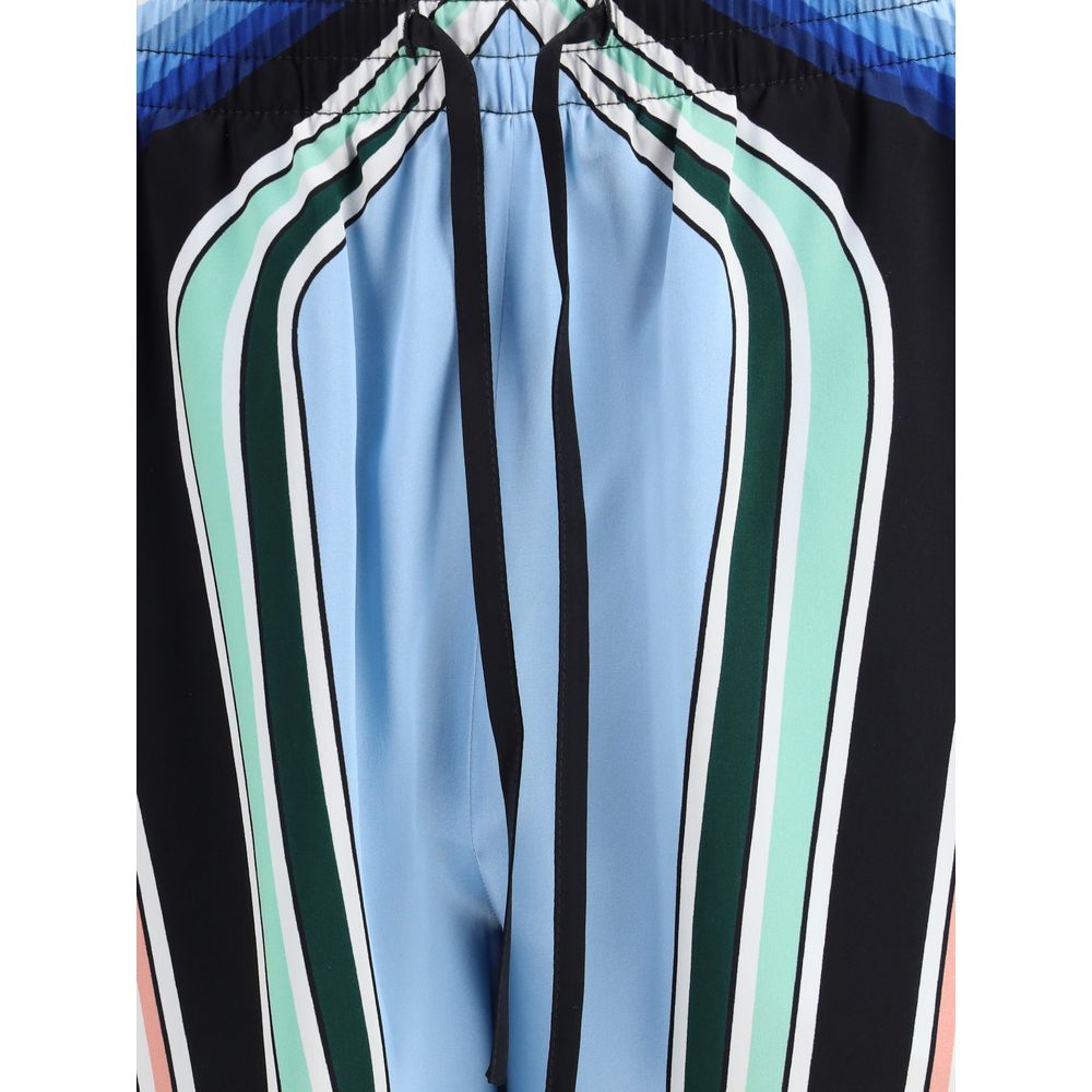 Casablanca Bermuda-Shorts aus Seide in Multicolor