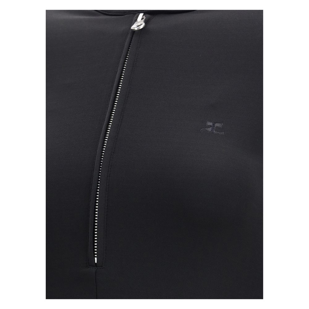 Courrèges Schwarzes Viskose-Freizeitkleid