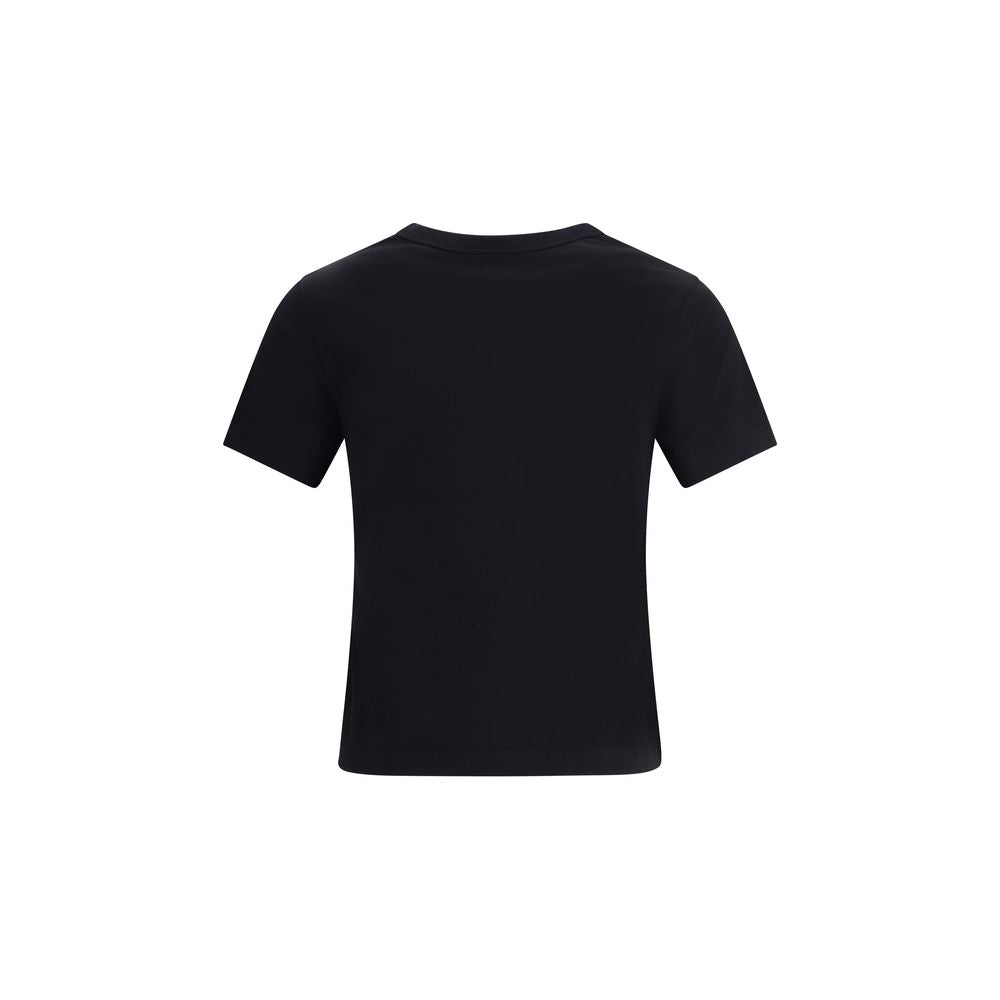 Courrèges Baumwoll-T-Shirt in Schwarz