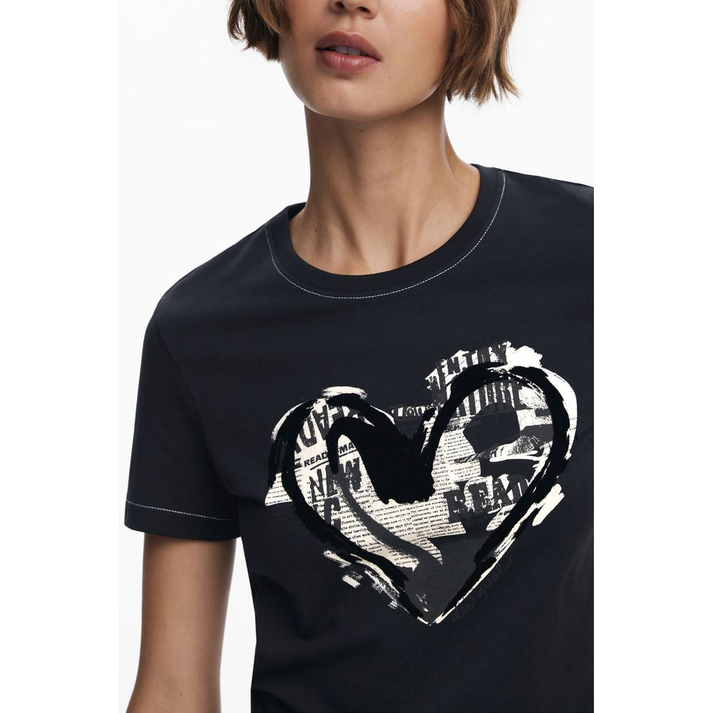 Desigual Schwarze Baumwoll-Oberteile &amp