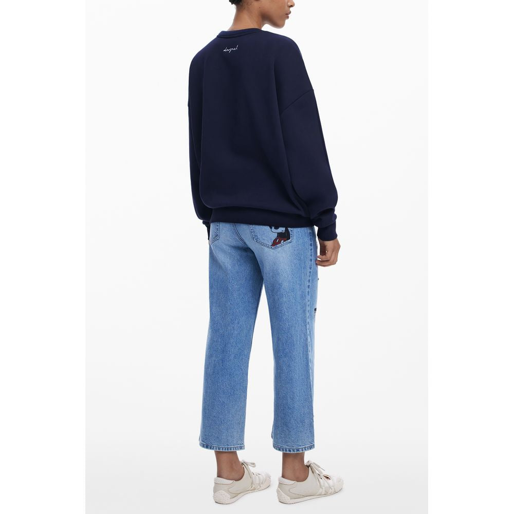 Desigual Blauer Baumwollpullover
