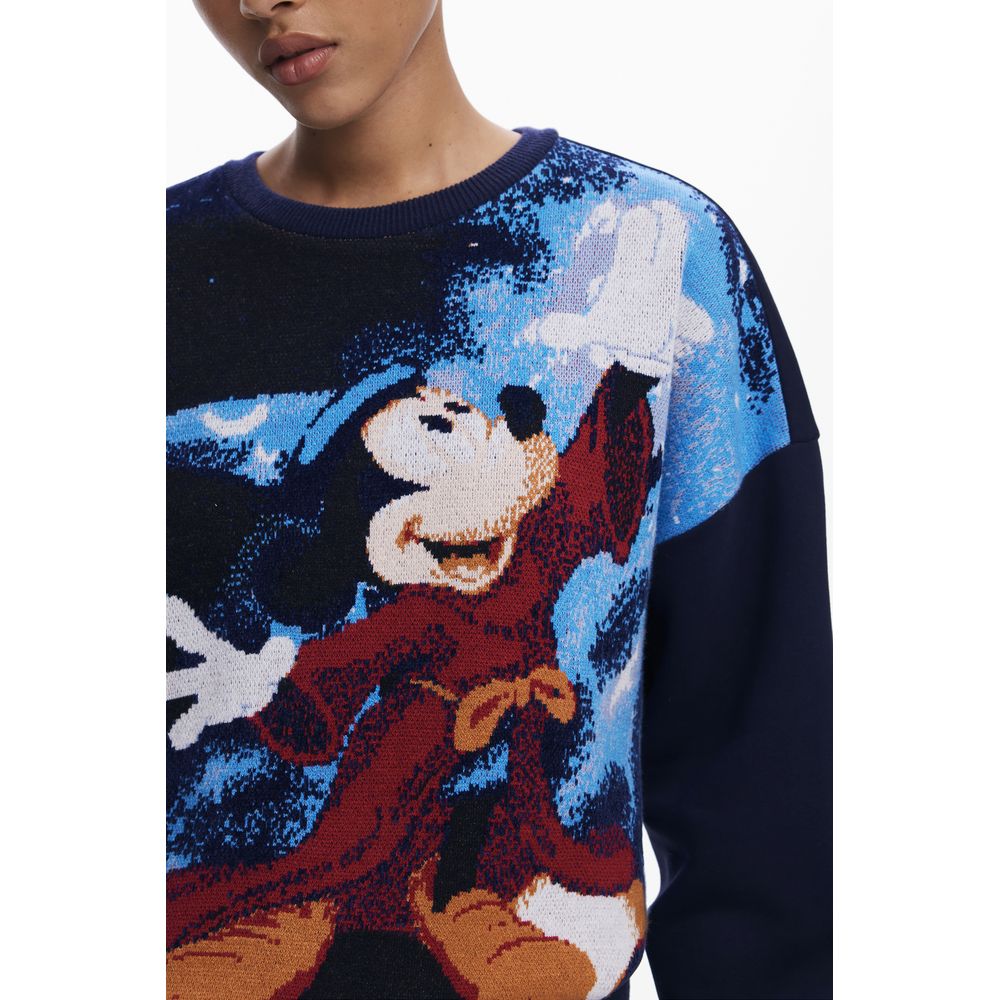 Desigual Blauer Baumwollpullover