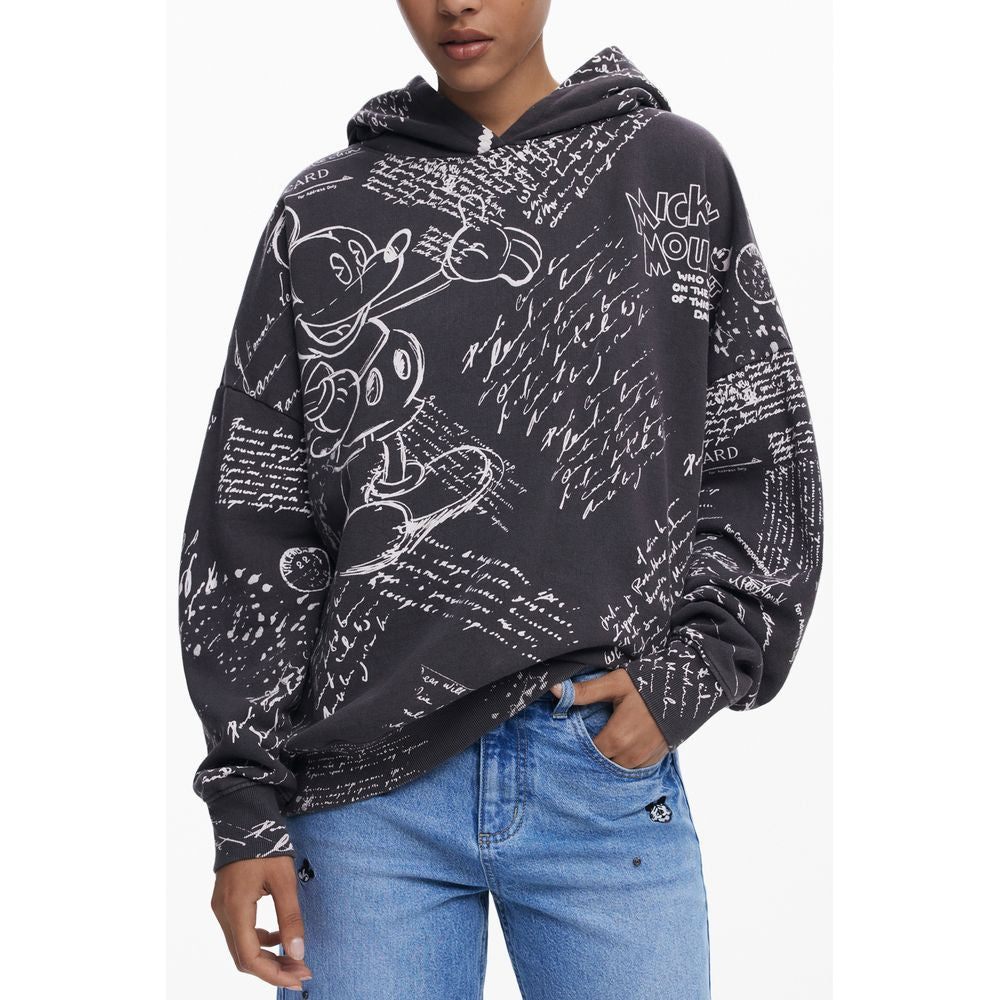 Desigual Schwarzer Baumwollpullover