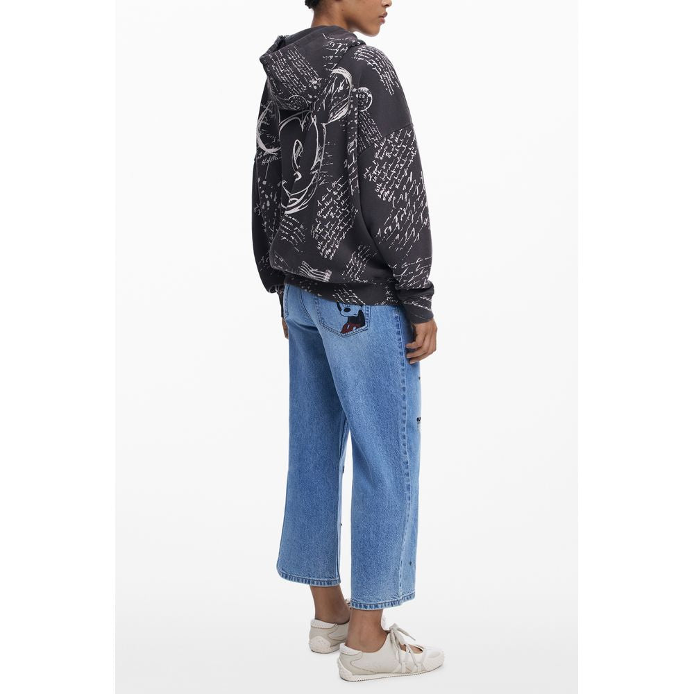 Desigual Schwarzer Baumwollpullover