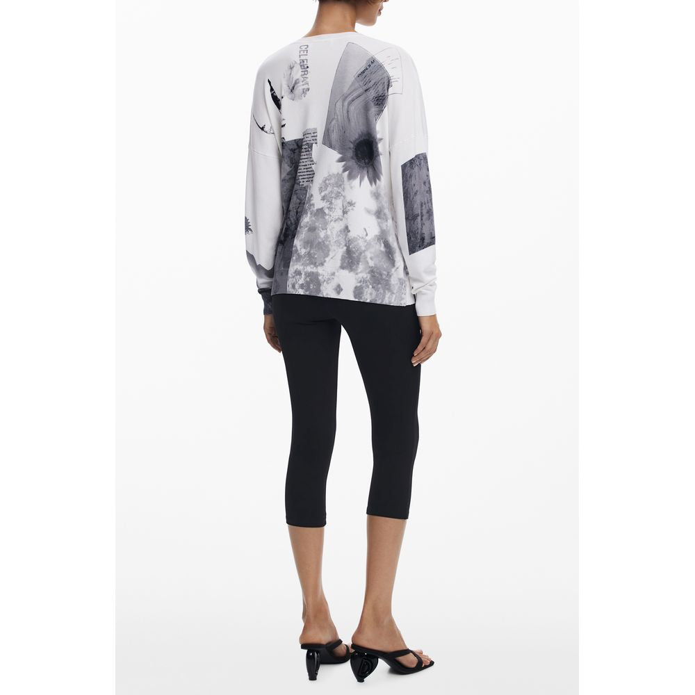 Desigual Weißer Viskose-Pullover