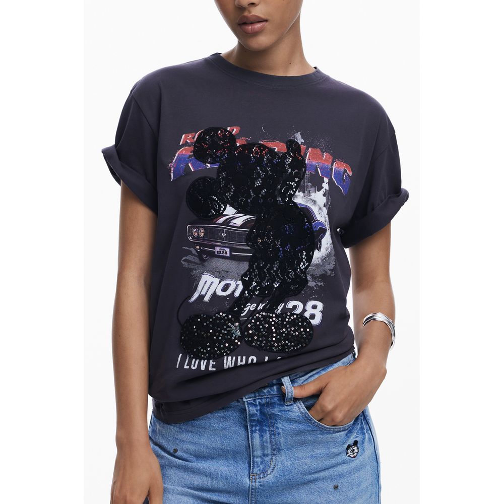 Desigual Schwarze Baumwoll-Oberteile &amp
