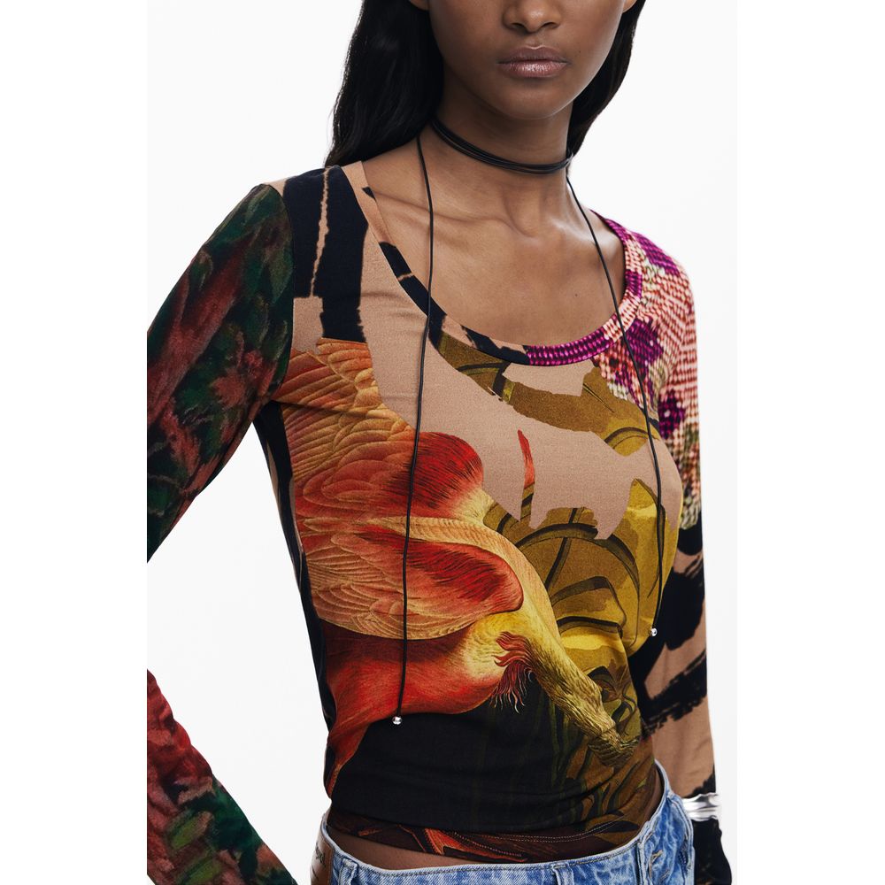 Desigual Braunes Elastan Oberteile &amp