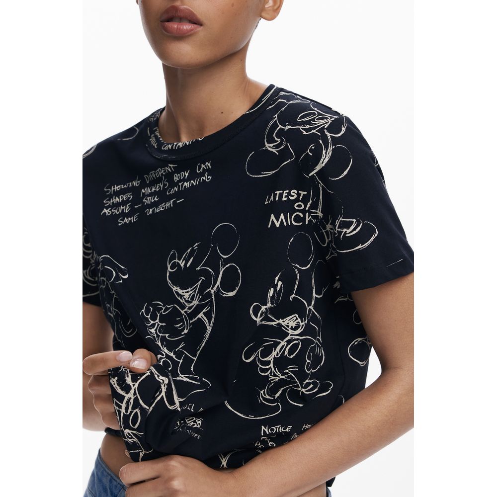 Desigual Schwarze Baumwoll-Oberteile &amp