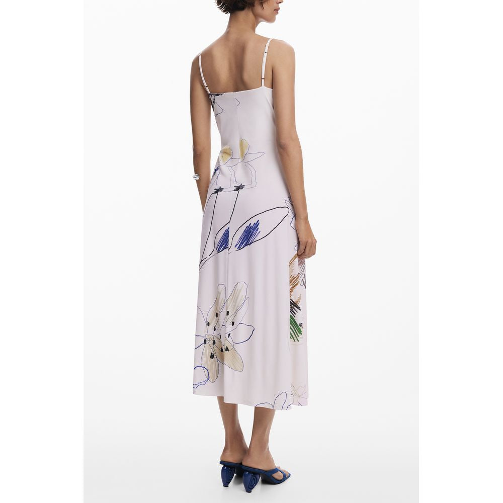 Desigual Weißes Polyesterkleid