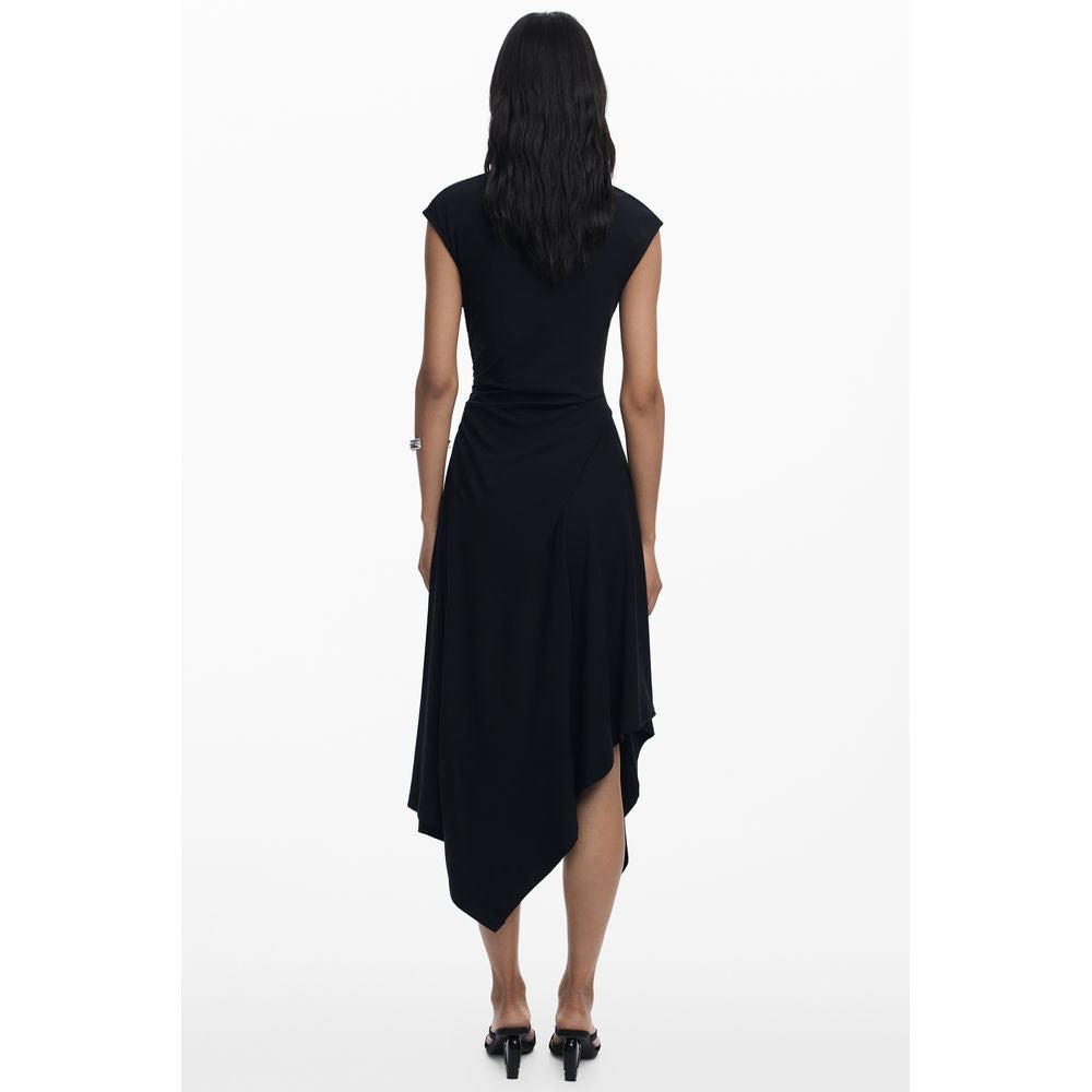 Desigual Schwarzes Baumwollkleid