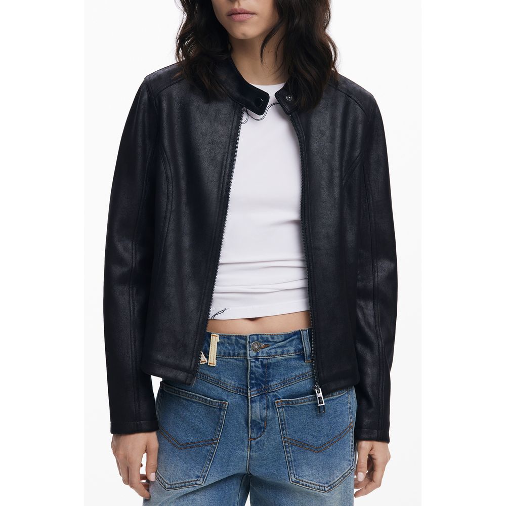 Desigual Schwarze Polyesterjacken &amp