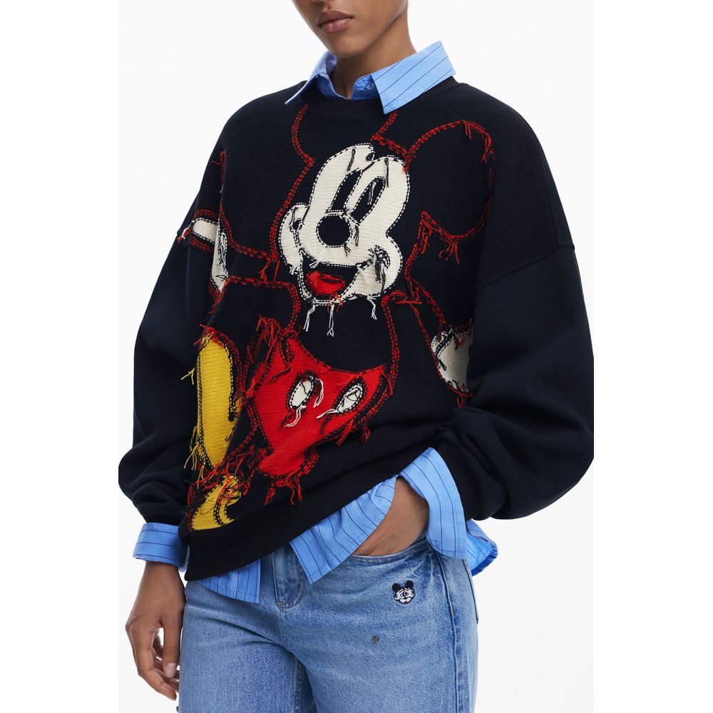 Desigual Schwarzer Baumwollpullover