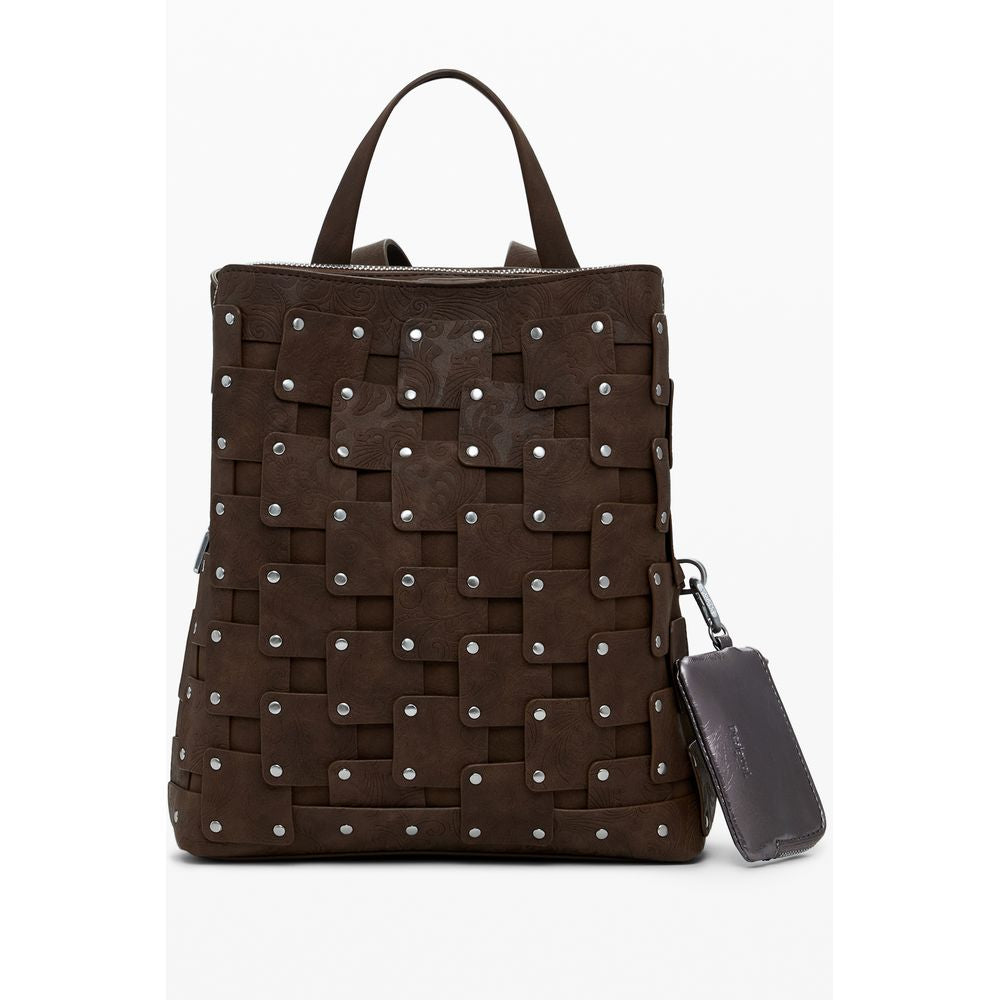 Desigual Brauner Polyethylen-Rucksack