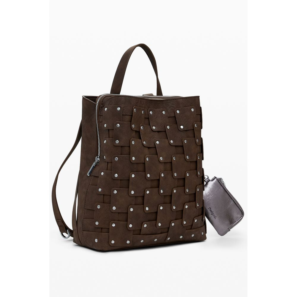 Desigual Brauner Polyethylen-Rucksack
