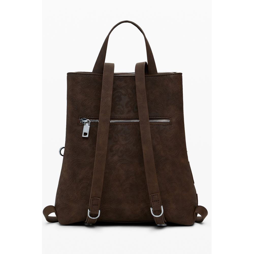 Desigual Brauner Polyethylen-Rucksack