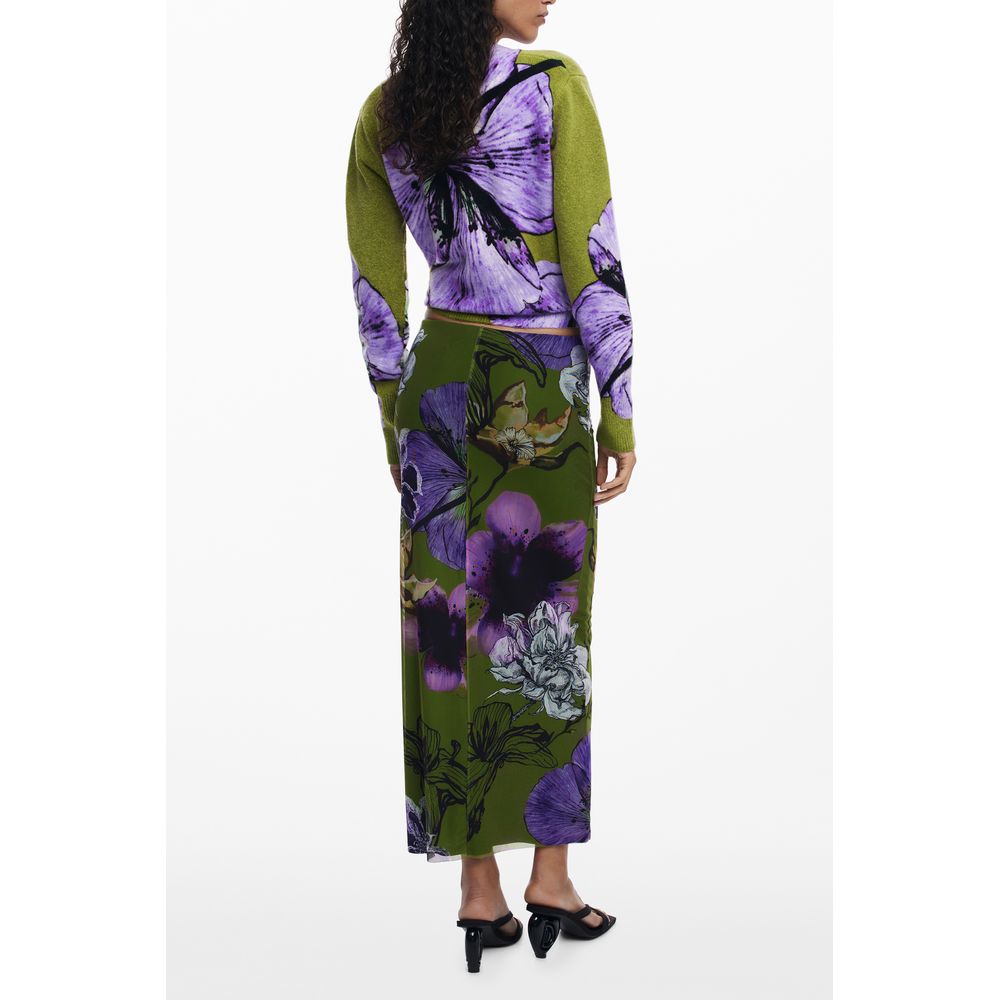 Desigual Grüner Polyester-Rock
