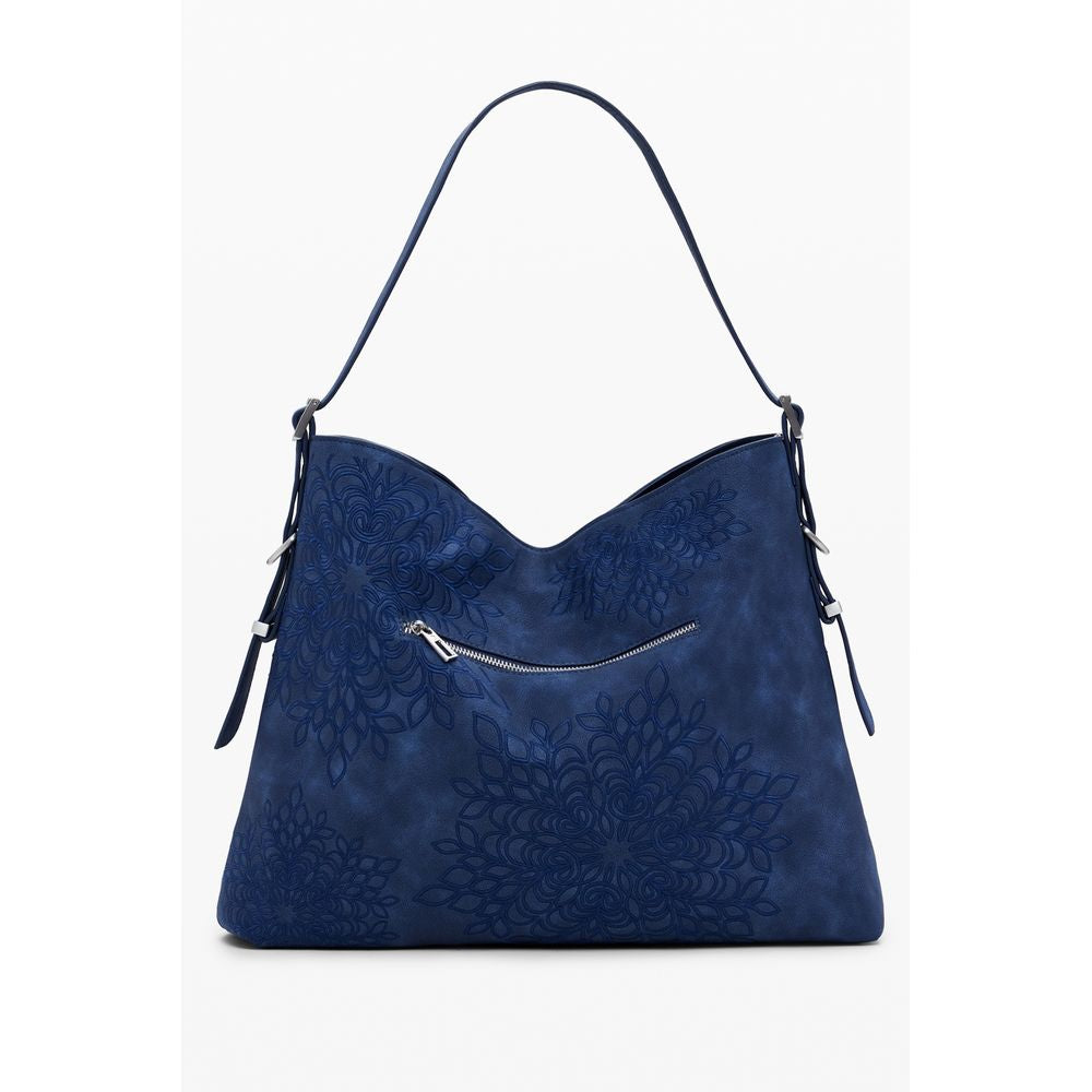 Desigual Blaue Polyethylen-Handtasche