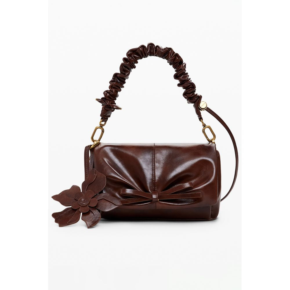 Desigual Braune Polyethylen-Handtasche