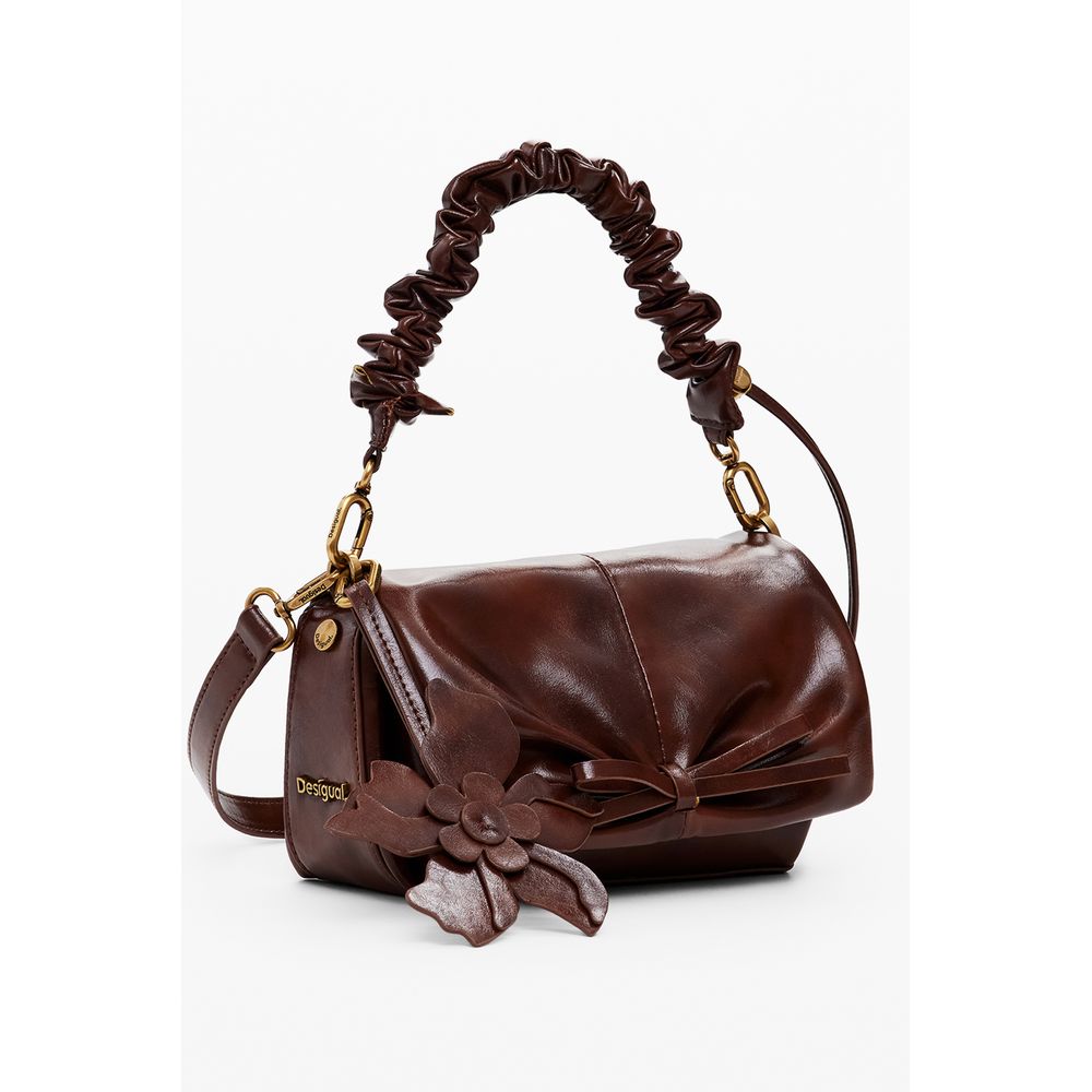 Desigual Braune Polyethylen-Handtasche