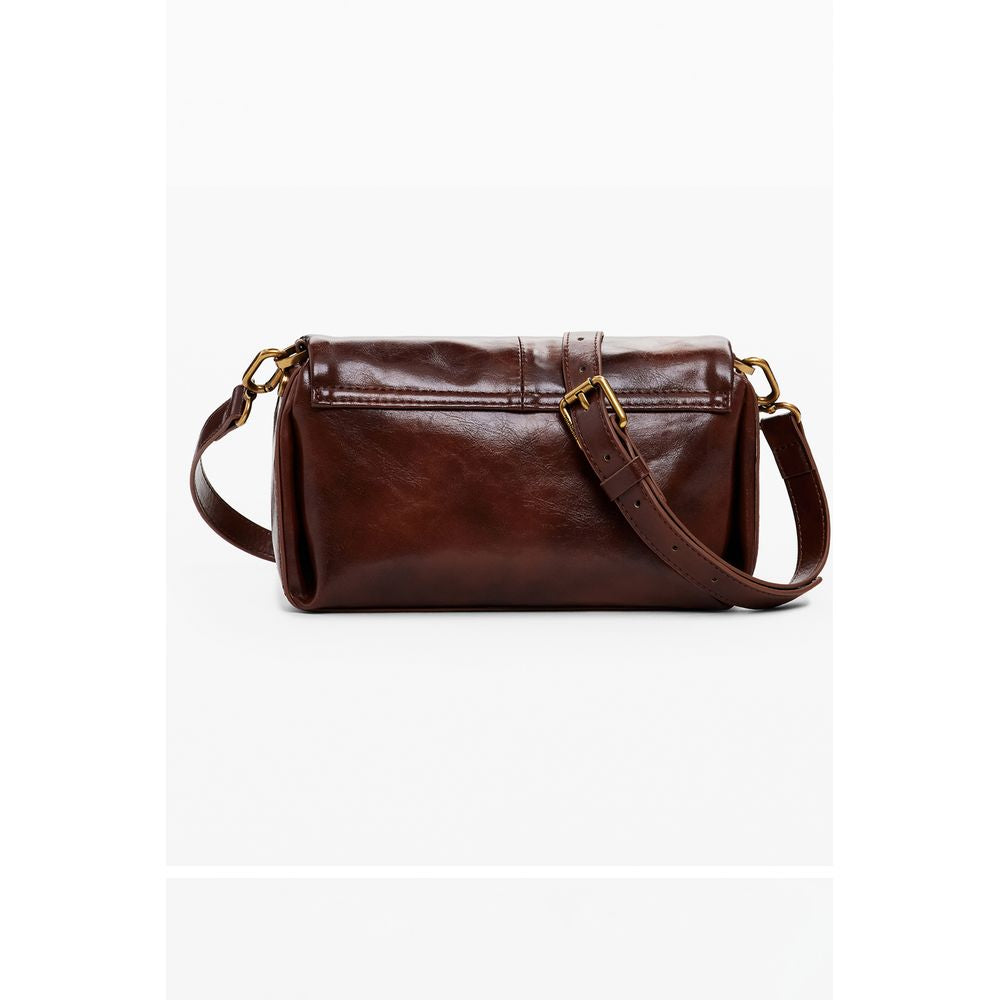 Desigual Braune Polyethylen-Handtasche
