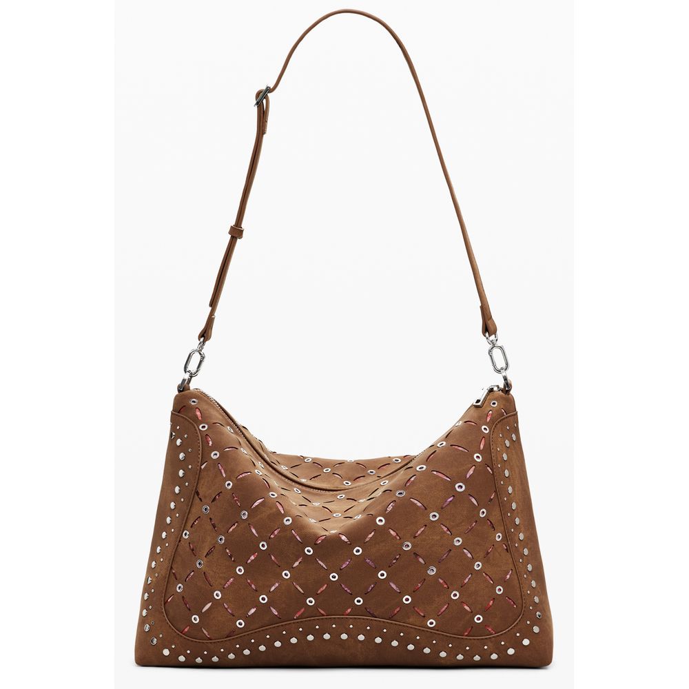 Desigual Braune Polyethylen-Handtasche