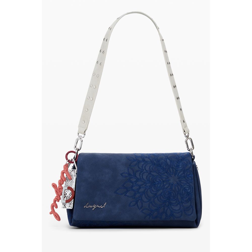 Desigual Blaue Polyethylen-Handtasche