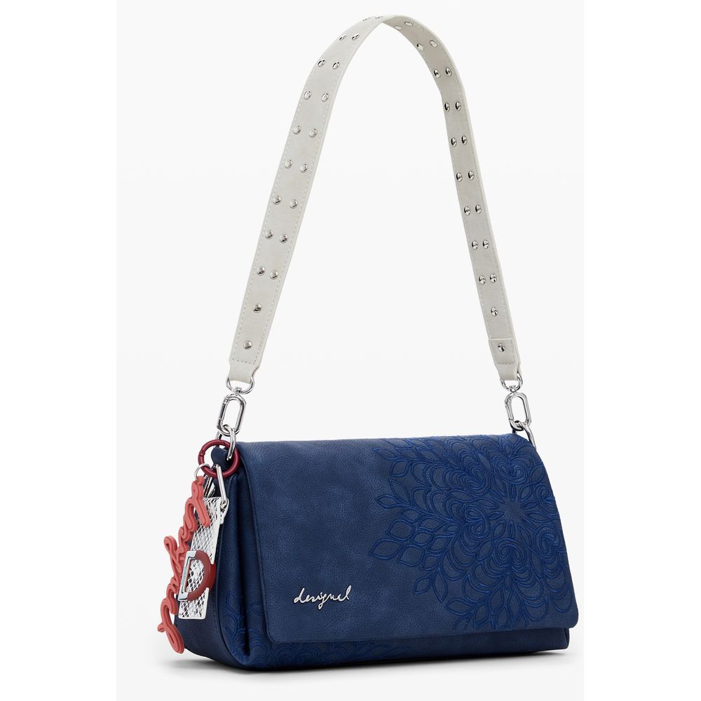 Desigual Blaue Polyethylen-Handtasche