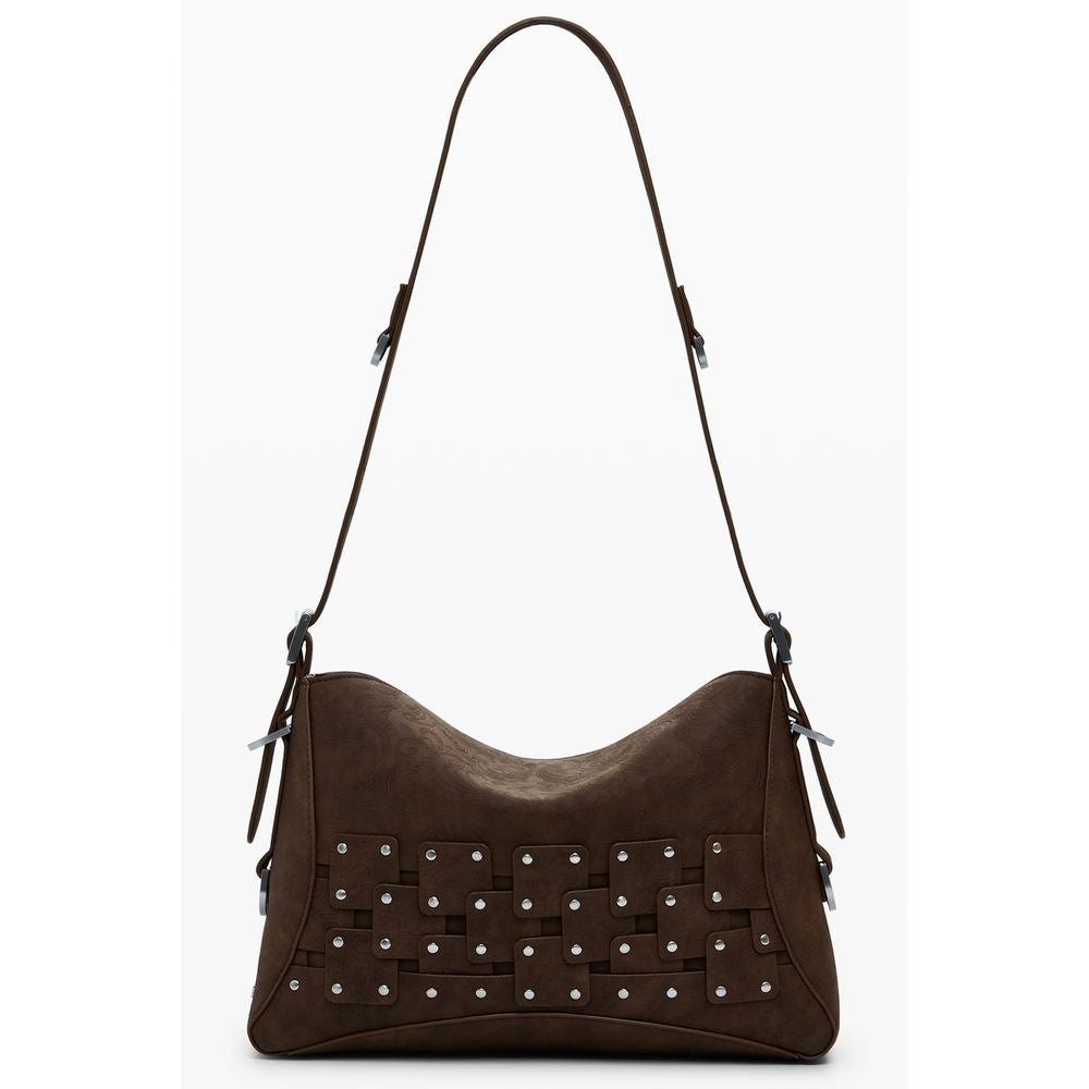 Desigual Braune Polyethylen-Handtasche