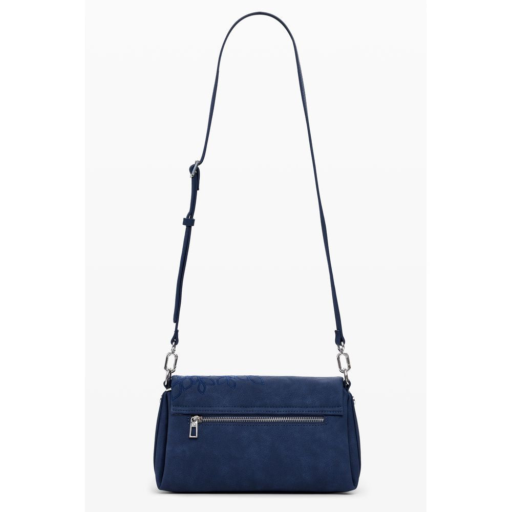 Desigual Blaue Polyethylen-Handtasche