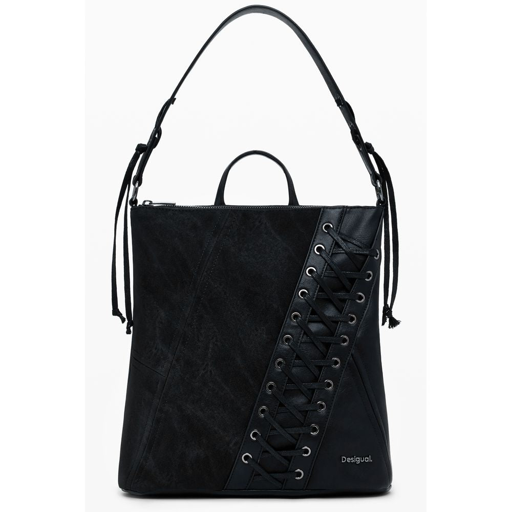 Desigual Schwarzer Polyethylen-Rucksack