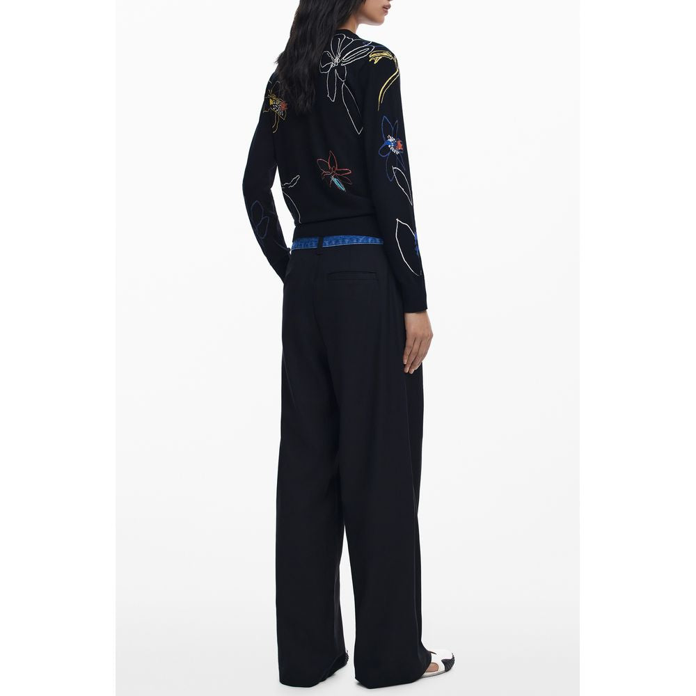 Desigual Schwarzer Viskose-Pullover