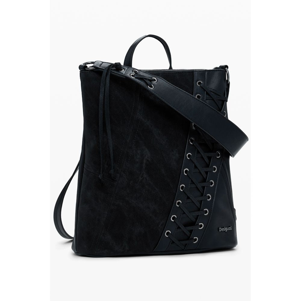 Desigual Schwarzer Polyethylen-Rucksack
