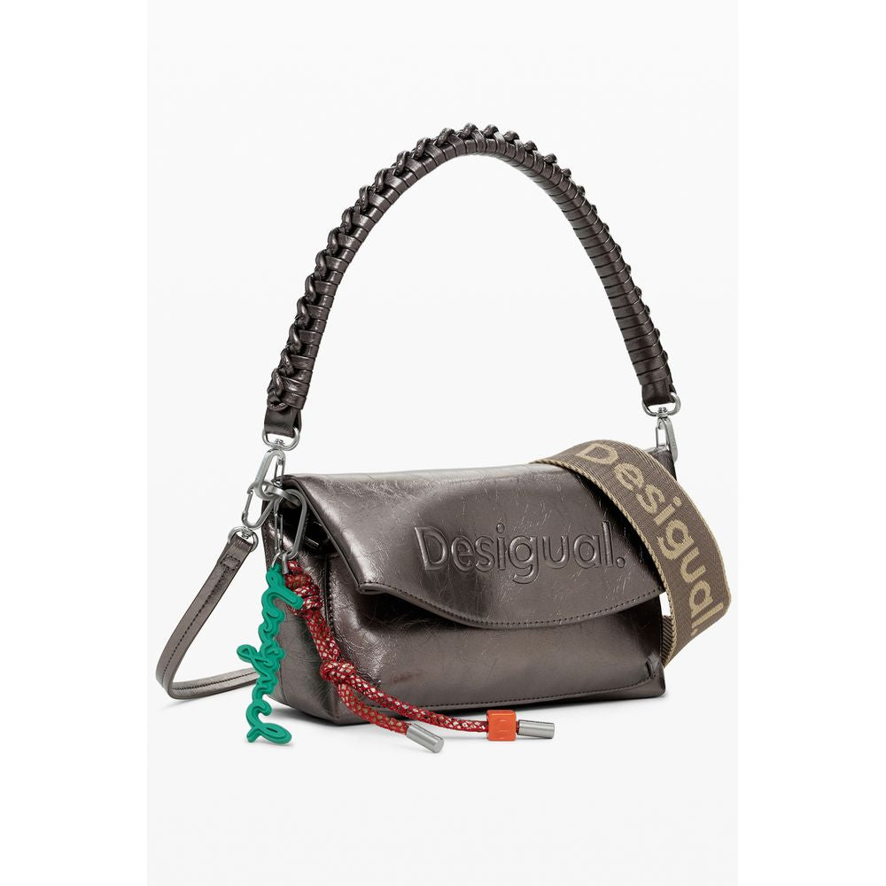 Desigual Bronze Polyethylen Handtasche