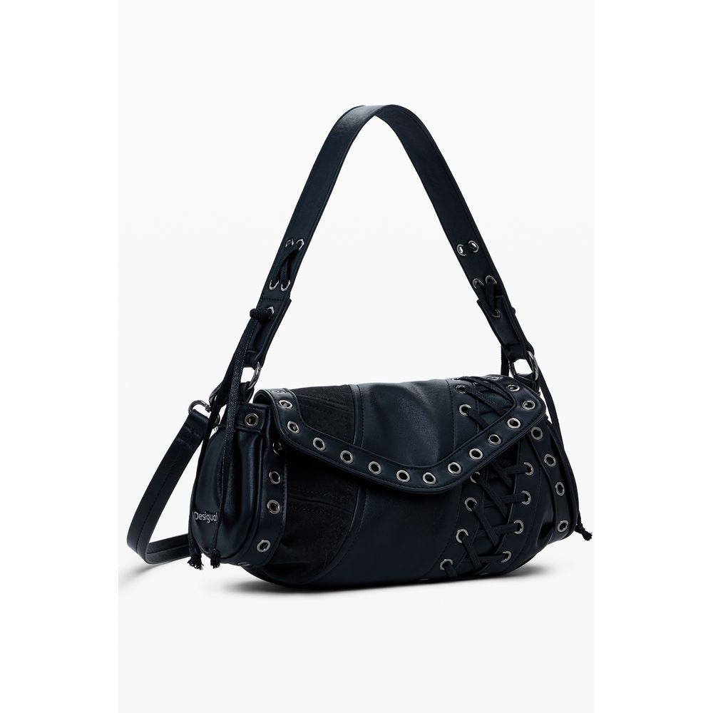 Desigual Schwarze Polyethylen-Handtasche