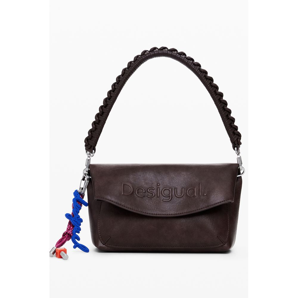 Desigual Braune Polyethylen-Handtasche