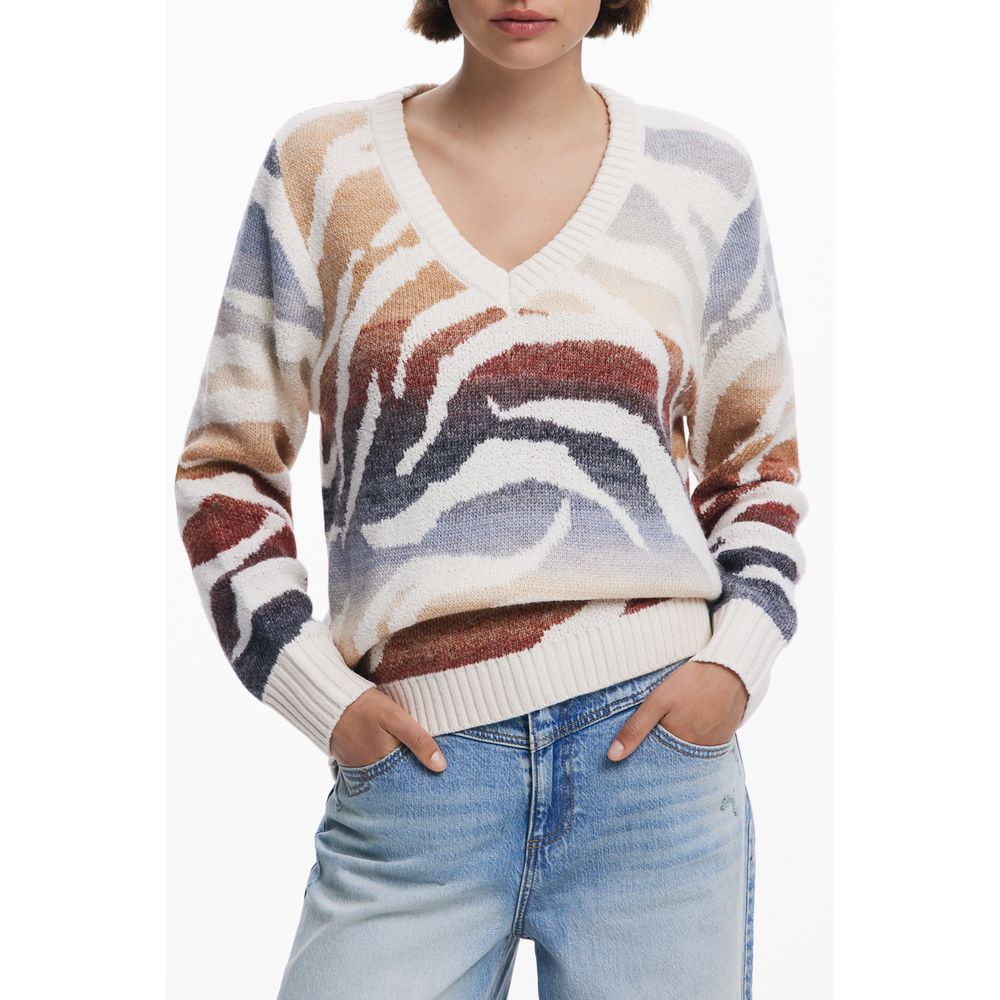 Desigual Weißer Marabu-Pullover