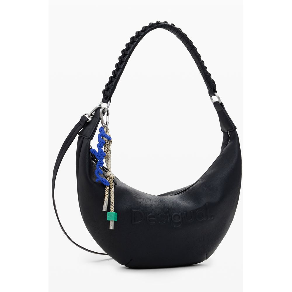Desigual Schwarze Polyethylen-Handtasche