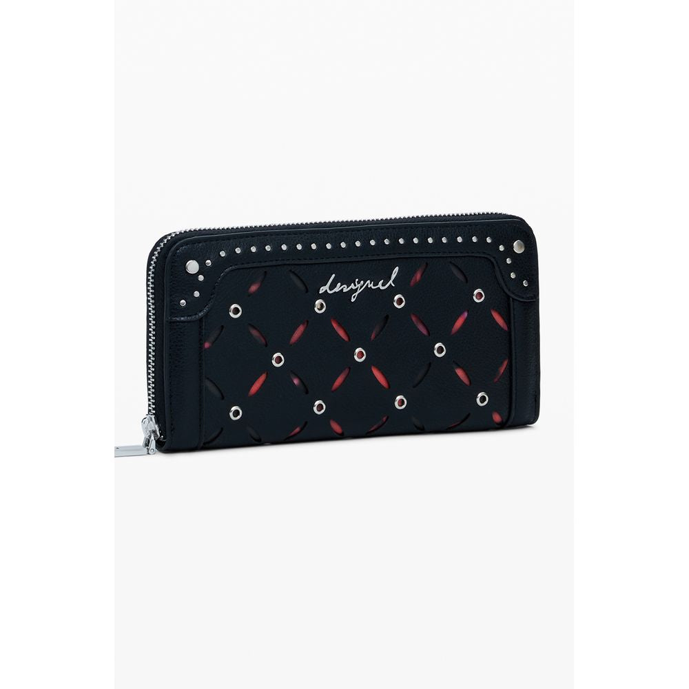 Desigual Schwarzes Portemonnaie aus Polyethylen
