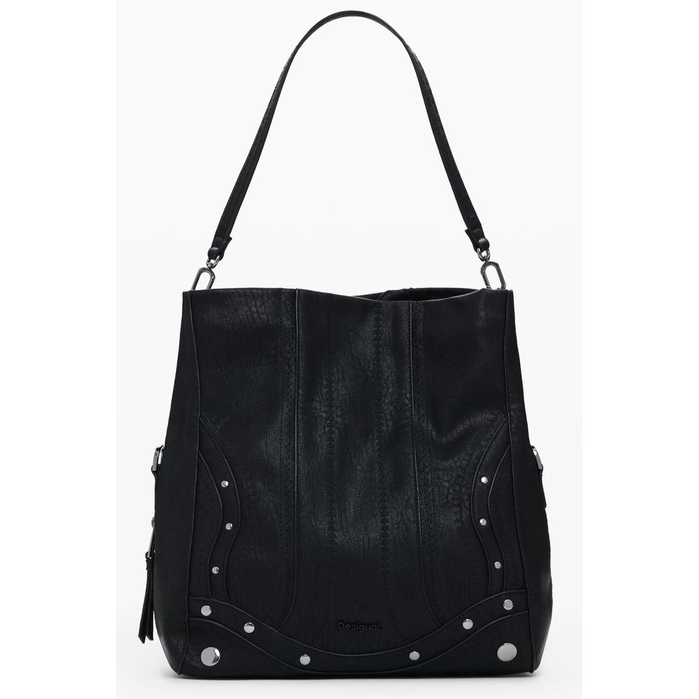 Desigual Schwarze Polyethylen-Handtasche