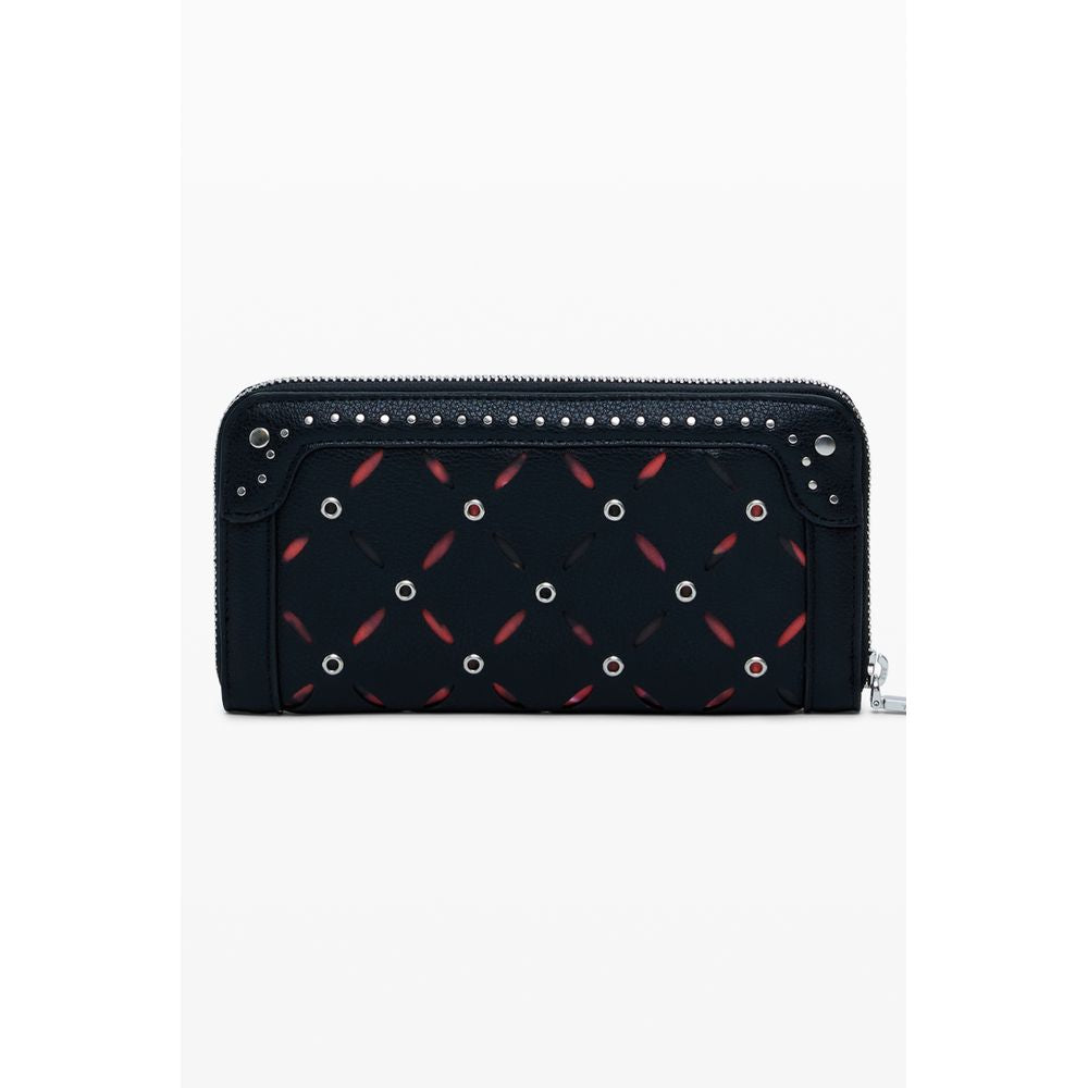 Desigual Schwarzes Portemonnaie aus Polyethylen