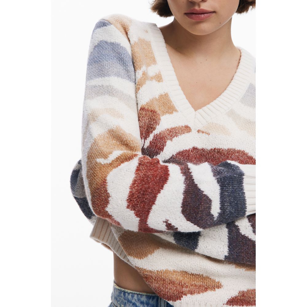 Desigual Weißer Marabu-Pullover