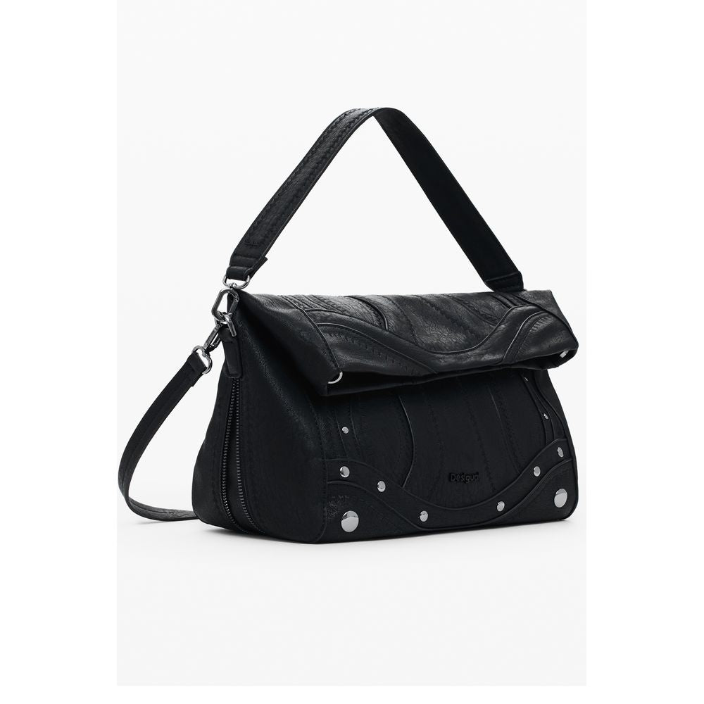 Desigual Schwarze Polyethylen-Handtasche