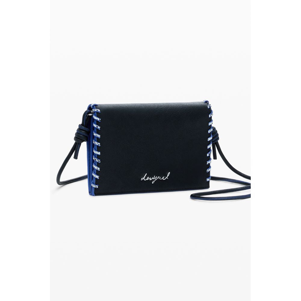 Desigual Schwarzes Portemonnaie aus Polyethylen